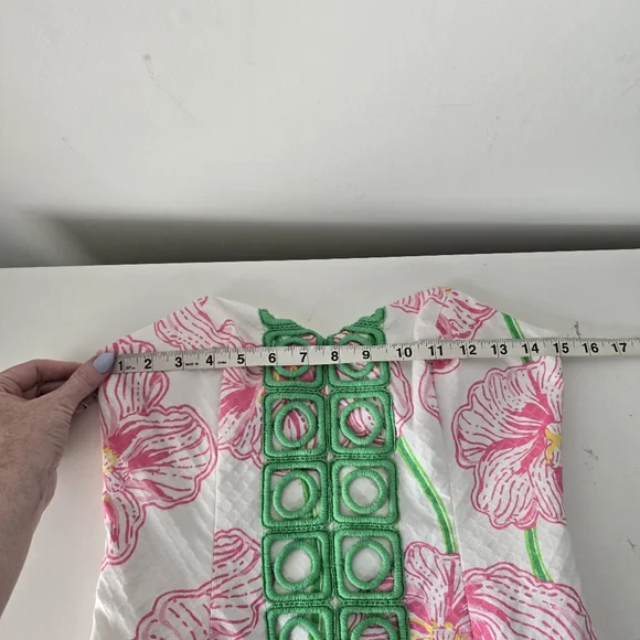 NWT Lilly Pulitzer Angela Strapless Dress 4 Resort White Clover Cup - Picture 8 of 12
